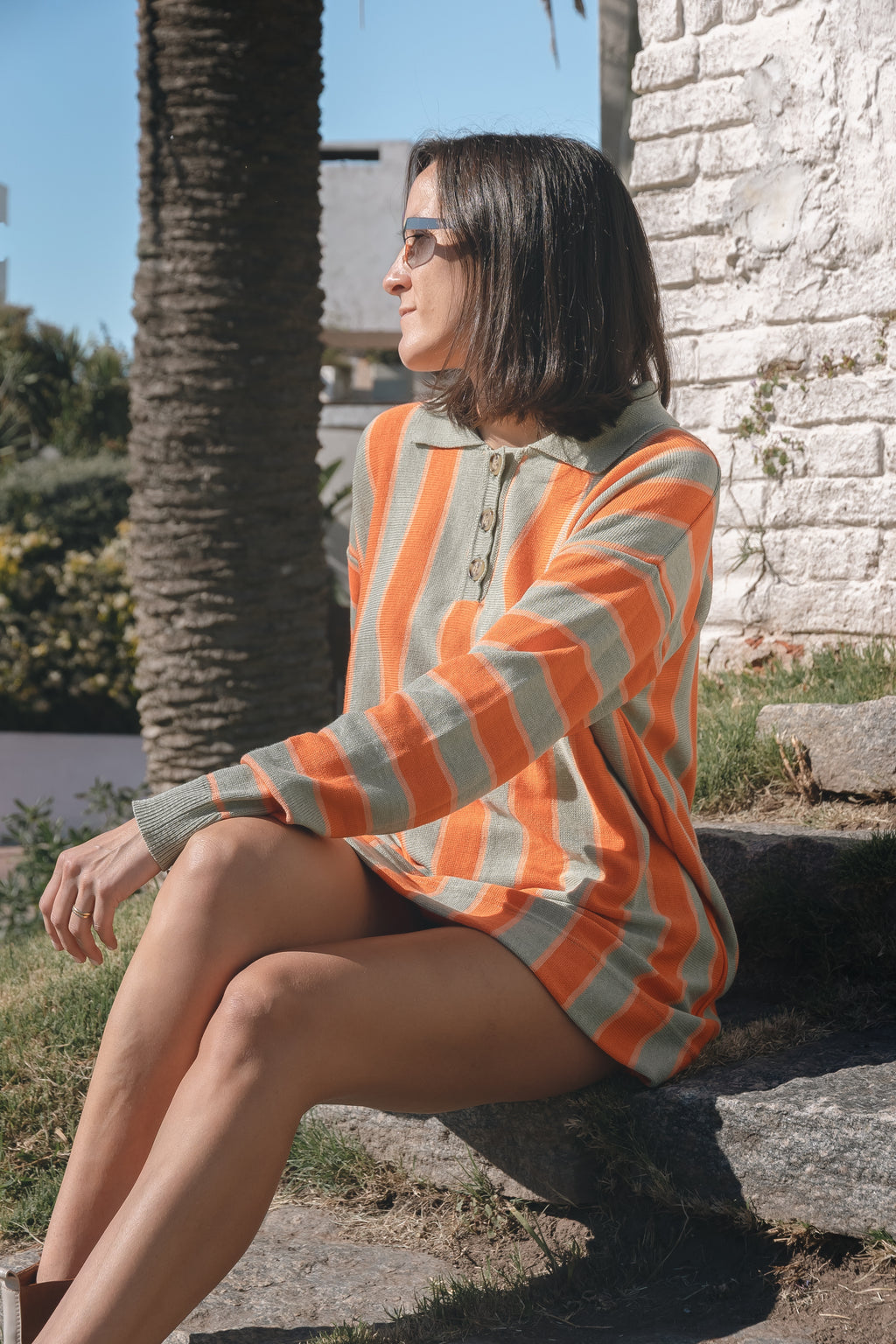 BUZO NÁUTICO - Verde / Naranja