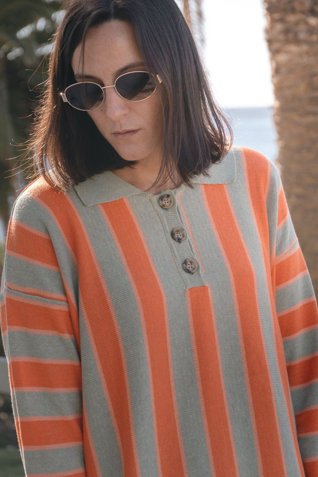 BUZO NÁUTICO - Verde / Naranja