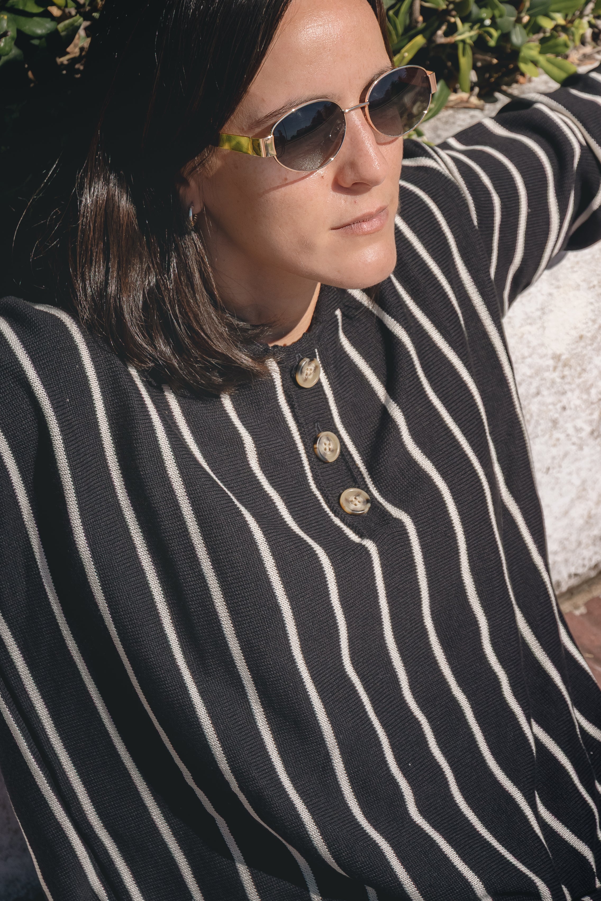 BUZO NÁUTICO - Negro / Blanco